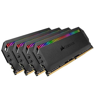 Corsair Dominator Platinum RGB 32GB (4x8GB) DDR4 3200MHz (CMT32GX4M4C3200C16) Desktop RAM (Black) (Pre-owned)