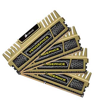 Corsair Vengeance 16GB (4x4GB) DDR3 1600MHz (CMZ16GX3M4X1600C9G) Quad Channel Memory Kit Desktop RAM (Pre-owned)