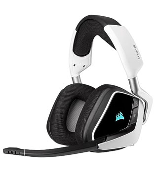 Corsair Void RGB Elite On Ear Wired Headphones With Mic (White) (Pre-owned)