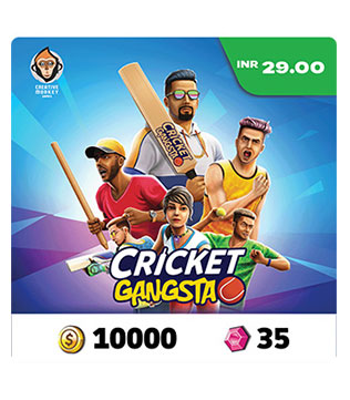 Cricket Gangsta - 10,000 Coin Pack + 35 Gem Pack (Digital)