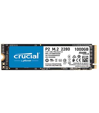Crucial P2 1TB NVMe M.2 (CT1000P2SSD8) Internal Solid State Drive (Pre-owned)