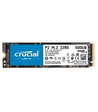 Crucial P2 500GB M.2 NVMe (CT500P2SSD8) Internal Solid State Drive (Pre-owned)