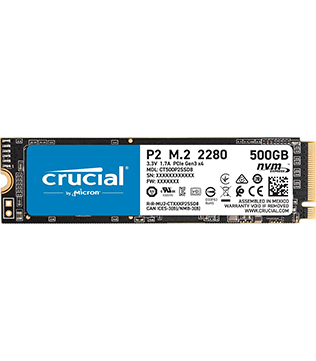 Crucial P2 500GB NVMe M.2 (CT500P2SSD8) Internal Solid State Drive (Pre-owned)