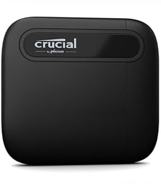 Crucial X6 Portable 1TB USB-C (CT1000X6SSD9) External Solid State Drive (Pre-owned)