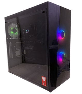 Gaming Desktop PC (Pre-owned) with Ryzen 7 3700X, 32GB DDR4 RAM, RTX3060 Ti GPU 8GB, 1TB SSD, 1TB HDD