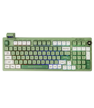 EPOMAKER RT100 95% with Mini Display Wireless Mechanical Keyboard (Green) (Open Box)