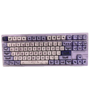 EPOMAKER x Feker Galaxy80 Wired Mechanical Gaming Keyboard (Thug Life Butterfly) (Purple) (Open Box)