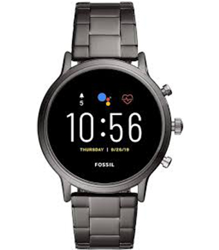 Fossil Gen 5 Carlyle HR Smartwatch With Three-Row Stainless Steel Bracelet (Pre-owned)