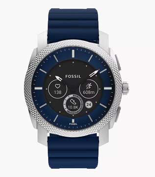 Fossil Gen 6 Hybrid Smart Watch Navy Silicone (Pre-owned)