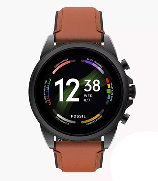 Fossil Gen 6 44mm Smartwatch With Leather Strap (Pre-owned)