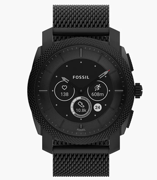 Fossil Machine Gen 6 Hybrid (45mm) Black Stainless Steel Smart Watch (Pre-owned)