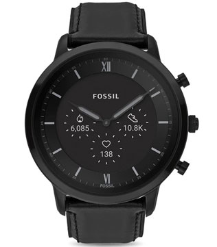 Fossil Neutra Gen 6 Hybrid Smartwatch With Black Leather Strap (Pre-owned)