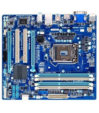 GIGABYTE GA-B75M-D3H (Without IO Shield) Motherboard (Pre-owned)