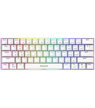 Gamdias Hermes E3 White Mechanical Gaming Keyboard Red Switch With RGB Backlight Keyboard (Pre-owned)