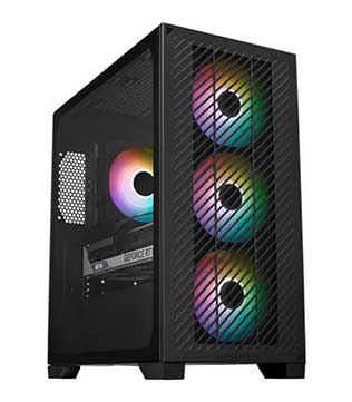Gaming Desktop PC Mid Tower With Intel Core I5-14400F, 16GB DDR5 RAM, RTX 4060 GPU 8GB, 1TB NVMe SSD