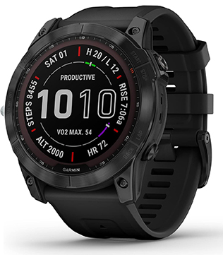 Garmin Fenix 7x 51mm Black Smart Watch (Sapphire Solar) (Pre-owned)