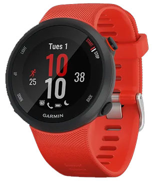Garmin Forerunner 45 Smart Watch (Black) With Lava Red Strap (Pre-owned)