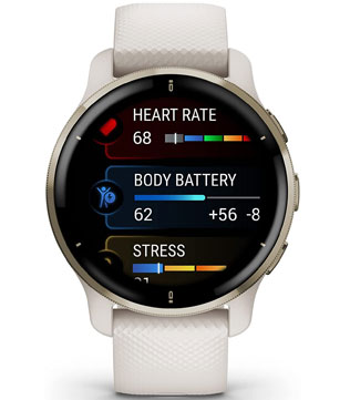 Garmin Venu 2 Plus Smartwatch (Ivory Strap) (Minor scratches) (Pre-owned)