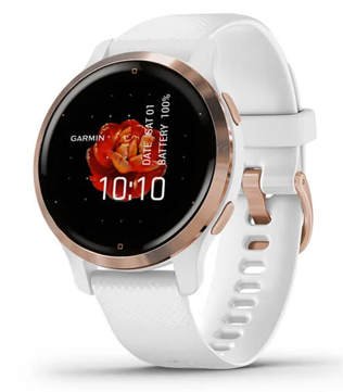 Garmin Venu 2S Smartwatch (Rose Gold/ White Strap) (Pre-owned)