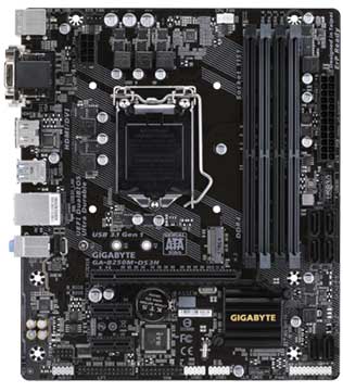Gigabyte GA-B250M-D2V (rev.1.0) Motherboard (Without I/O Shield) (Pre-owned)