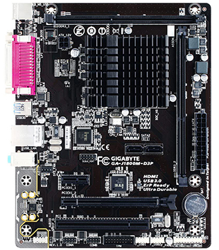 Gigabyte GA-J1800M-D3P Micro ATX Motherboard (Pre-owned)
