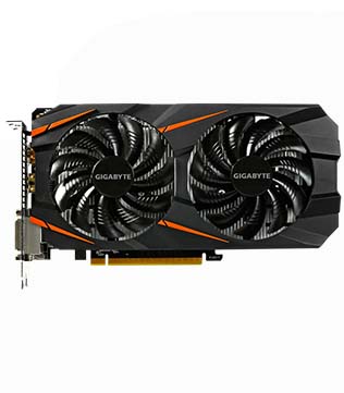 Gigabytye GeForce GTX 1060 WINDFORCE 6G, 6GB (rev. 1.0) GV-N1060WF2-6GD Graphics Card (Pre-owned)
