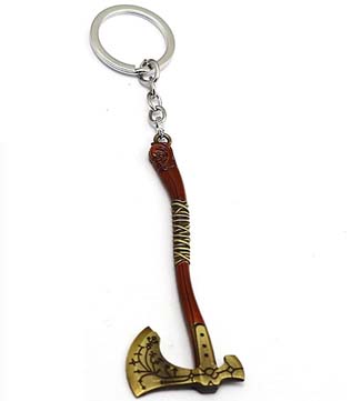 God of War 4 Kratos Leviathan Axe logo Gold Metal Keychain (Pre-owned)