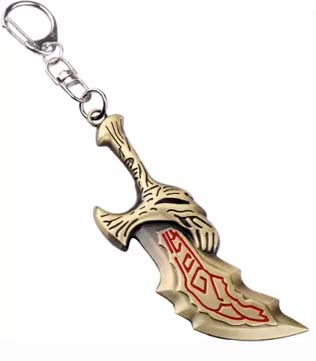God of War Kratos Weapon Blades of Chaos Alloy Keychain (Pre-owned)