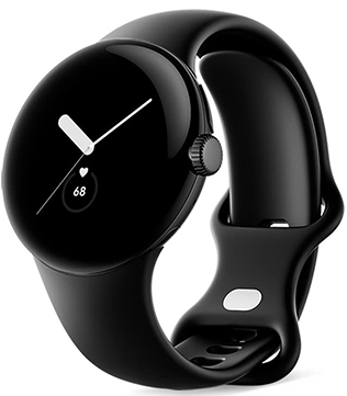 Google Pixel Watch 41mm Silver Stainless Steel case with Charcoal Active band Wifi Only (Minor Scratches) Smart Watch (Pre-owned)