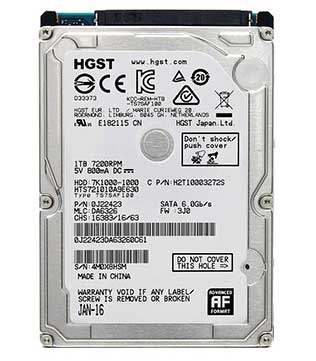 HGST 1TB 7200RPM 2.5-Inch (H2T10003272S) Internal Hard Disk Drive (Pre-owned)