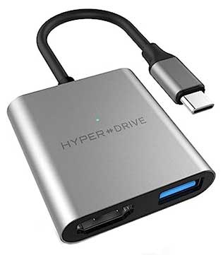 HYPERDRIVE 3 in 1 USB C to HDMI 4K30Hz + USB A + Charge (max 60W) Adapter (Pre-owned)