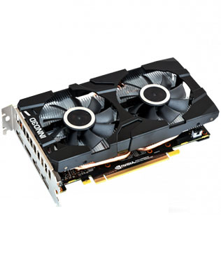 INNO3D GeForce GTX 1660 Ti Twin X2, 6GB, GDDR6, DisplayPort 1.4, 192-bit (N166T2-06D6-1710VA15) Graphics Card (Pre-owned)