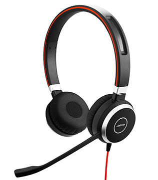 Jabra Evolve 40 MS Wired Headset with Mic (Black) (Pre-owned)