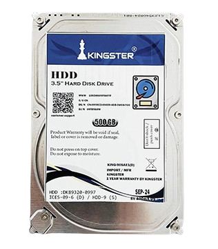 KINGSTER 500GB 3.5 Inch Desktop Hard Disk Drive (Pre-owned)