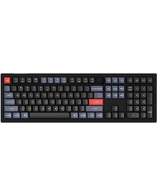 Keychron V6 QMK Custom Wired Mechanical Keyboard (Carbon Black) (Pre-owned)