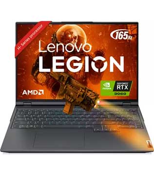 LENOVO Legion 5 Pro 16ACH6H, 16 Inches, AMD Ryzen 7 5800H 3.20 GHz with Radeon Graphics, 32 GB RAM, 1 TB NVME SSD, Nvidia GeForce RTX 3070(8033MB), Storm Grey Laptop (Pre-owned)