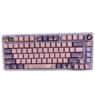 LEOBOG Hi75 Aluminum Alloy Wired Mechanical Keyboard (Customize Keys) (PURPLE & PINK) (Open Box)