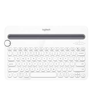 Logitech K480 Wireless Multi-Device Keyboard for Windows, Apple iOS Android (White) (Pre-owned)