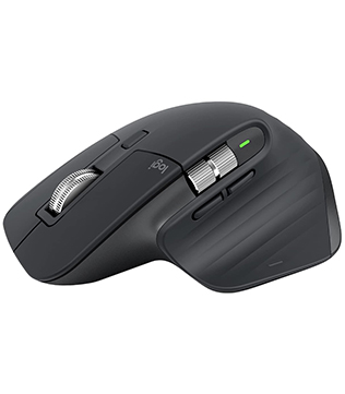 Logitech MX Master 3S Ergonomic Wireless Gaming Mouse (Graphite) (Open Box)