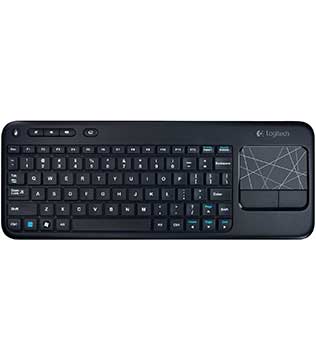 Logitech Wireless K400R 79 Key Slim Keyboard w/3.5 inch Touchpad & Nano Transceiver (Pre-owned)