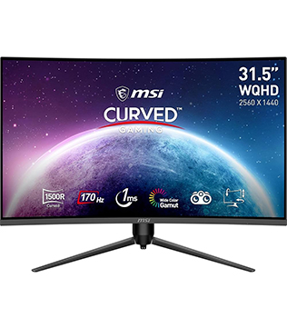 MSI 31.5 Inch G32CQ5P 2K WQHD Curved Gaming Monitor (Pre-owned)