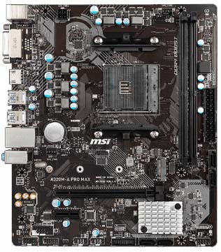 MSI A320M-A PRO MAX Motherboard (Pre-owned)