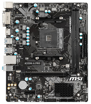 MSI A320M PRO-VD/S V2 Motherboard (Without I/O Shield) (Pre-owned)