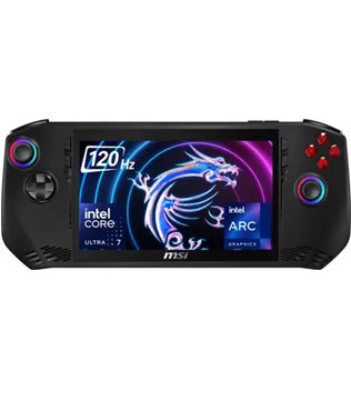 MSI Claw A1M, 7 Inches, Intel(R) Core(TM) Ultra 7 155H @3.80 GHz, 16 GB RAM, 1 TB NVME SSD, Intel(R) Arc(TM) Graphics, Black (Pre-owned)