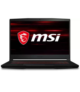 MSI GF63 Thin 10UC, 15.6 Inches, i7 10750H, 16 GB RAM, 512 GB NVMe SSD, NVIDIA GeForce RTX 3050 Laptop GPU, Black Laptop (Pre-owned)