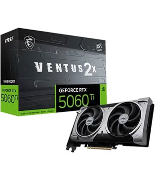 MSI GeFORCE RTX 5060 Ti Ventus 2X OC Plus 16GB GDDR7 Graphics Card