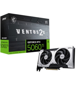MSI GeFORCE RTX 5060 Ti Ventus 2X OC Plus 8GB GDDR7 Graphics Card
