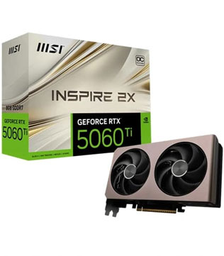MSI GeFORCE RTX 5060 Ti Inspire 2X OC 8GB GDDR7 Graphics Card