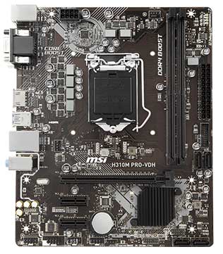 MSI H310M PRO-VDH Motherboard (Without IO Shield) (Pre-owned)