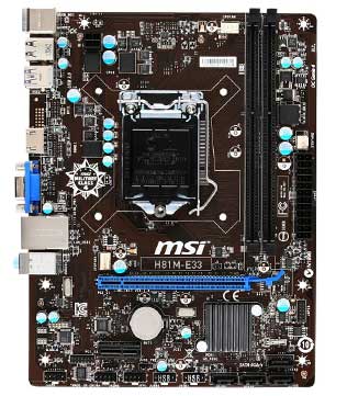 MSI H81M-E33 Motherboard (Pre-owned)